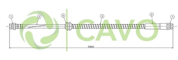 FREN HORTUMU ARKA 495mm VW  CADDY III CBZA CAYE CAYD BJB BLS 2004>2015