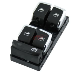 CAM AÇMA KAPATMA DÜĞMESİ 4 LÜ KROM CAM KİLİTLEME DÜĞMESİ  AUDI A4 / A5 / Q5 08>16