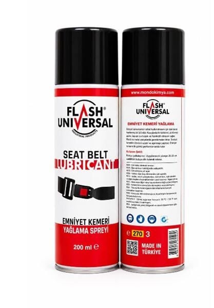 EMNİYET KEMERİ YAĞLAMA SPREY 200 ML (KOLİ ADET:36) UNIVERSAL