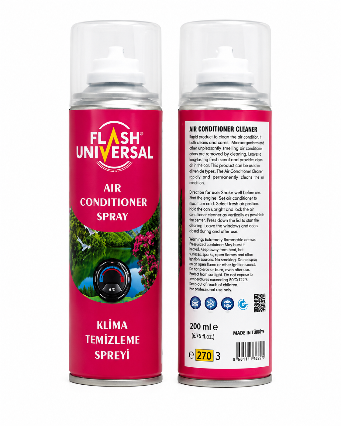 KLİMA TEMİZLEME SPREY 200 ML LAVANTA  (KOLİ ADET:36) UNIVERSAL