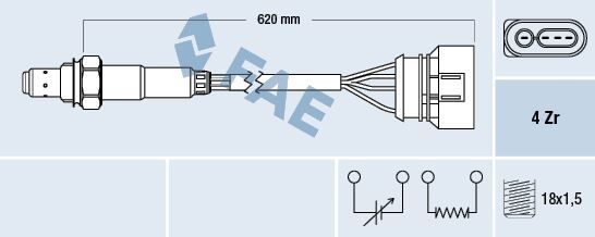 LAMBDA (OKSİJEN) SENSÖRÜ VW GOLF-POLO-POLO CLASSIC-CADDY-VENTO-A6-CORDOBA-IBIZA ADR-AFH-AQQ-AUB-AEE-ALM-AEA 1.4 İ-1.6 İ-1.8 1991-2002