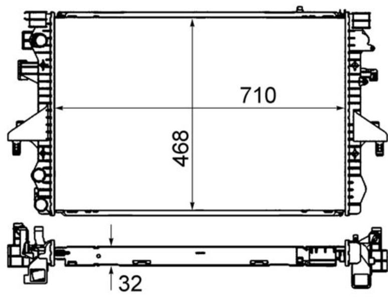 RADYATOR 1.9-2.0 TDI 71×463x24 T5 VW