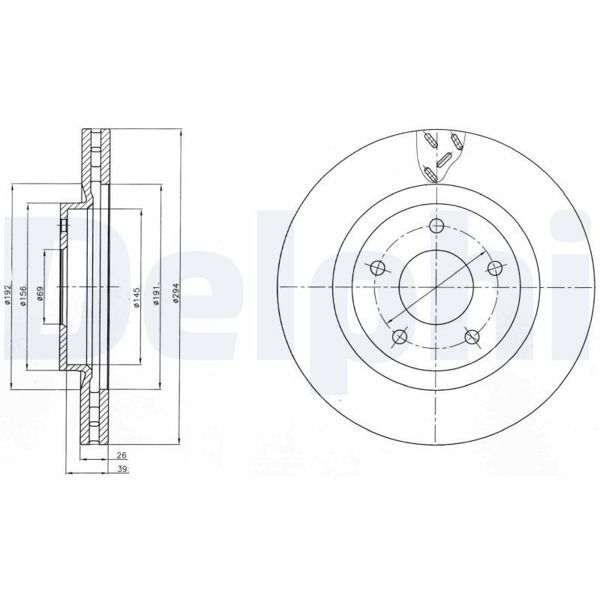 FREN DİSKİ 4008-C4 AIRCROSS ÖN 12- 1.6-1.8 HDI CITROEN