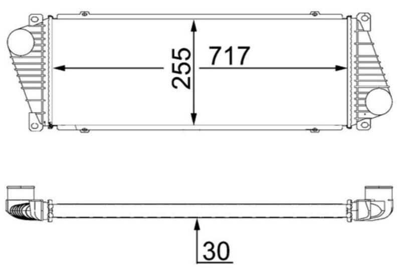 INTERKOL RADYATORU (TURBO) VW LT 38-46-SPRINTER (717X225X35MM)AGK-ANJ-AVR-AHD-BBF-APA-3-T 2.5 TDI-2.8 TDI 1996>2006