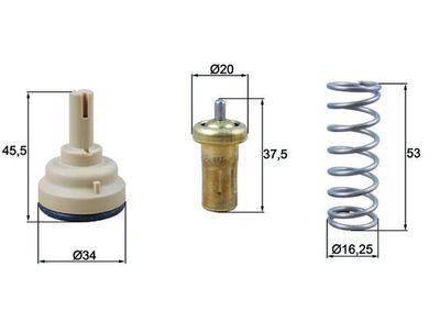 TERMOSTAT 95 DERECE CAVD CTHA CPTA VW GOLF IBIZA JETTA TIGUAN  2010>