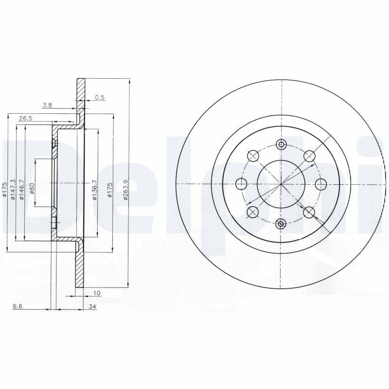 FREN DİSKİ CORSA E ARKA 4 BİJ. (264 MM) OPEL