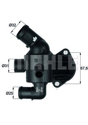 TERMOSTAT CAYA CAYB CAYC CAYE CFHC CLNA CFWA VW GOLF VI POLO PASSAT 1,6 TDI 2009>