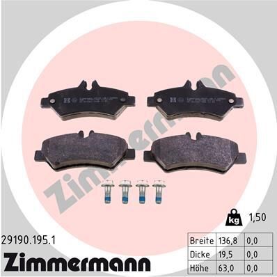 FREN BALATASI ARKA TEK TEKER VW CRAFTER-SPRINTER 2.0 - 2.5 TDI 2006>2016