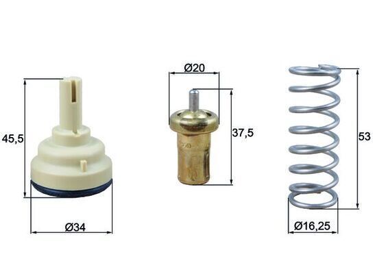 TERMOSTAT 105-120 c VW GOLF V-VI JETTA-PASSAT 2004/2012