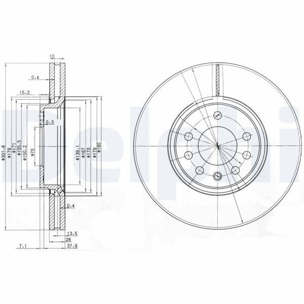 FREN DİSKİ VECTRA C Z20NET/Y22DTR/Z32SE 5 BİJON 3 OPEL