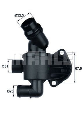 TERMOSTAT KOMPLE CAHA CAHB CAGB CGLC CGLD CJCA CAGA CMGB 87C AUDI A4-A5-A6 Q5 2.0 TDI 2009>