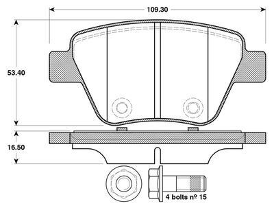 FREN BALATASI ARKA (GDB1841) VW CADDY  2009 -