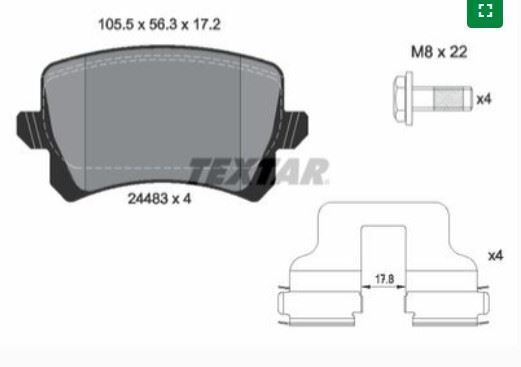 FREN BALATASI ARKA VW TİGUAN  04-