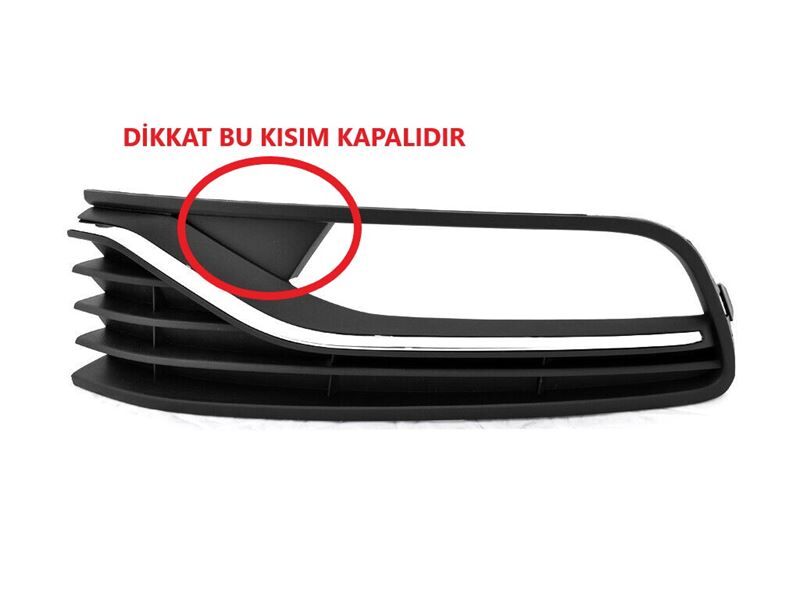 TAMPON IZGARASI SOL SİSLİ KÖŞE KAPALI NİKELAJLI 6C0941777B ÜZERİNDE VW POLO  2014>