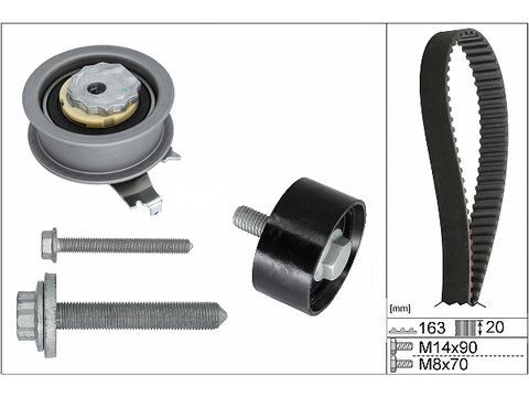 TRİGER SETİ  163 DİŞ VW DACA DADA DPCA DPBAGOLF VII GOLF VIII PASSAT T-ROC TIGUAN LEON ATECA ARONA KAMIQ KAROQ OCTAVIA III SCALA SUPERB III A1 A3 Q3 1.5 TSI 17>