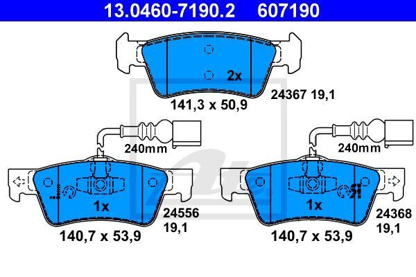 FREN BALATASI ARKA (GDB1720) VW TOUAREG 2003>
