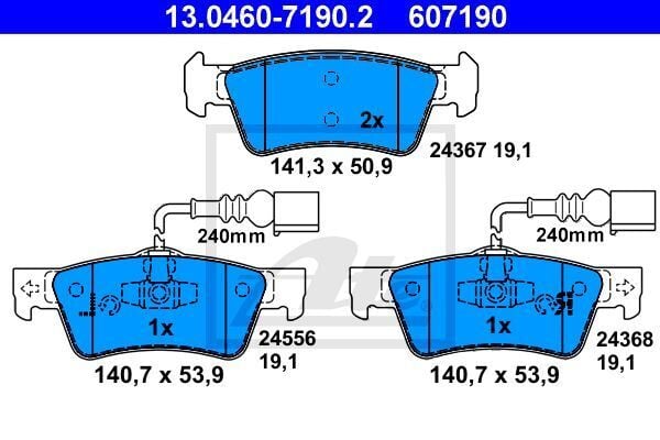 FREN BALATASI ARKA (GDB1720) VW TOUAREG 2003>