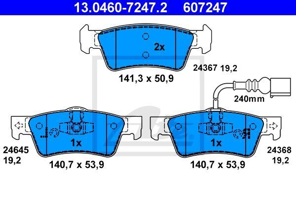 FREN BALATASI ARKA (GDB1672) VW TOUAREG 2003>