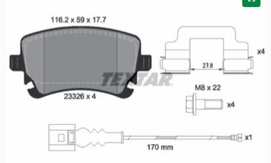 FREN BALATASI ARKA FİŞLİ VW T5-T6 2003>