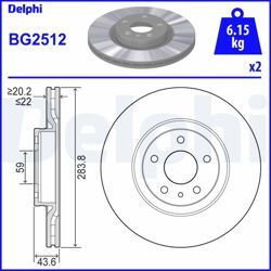 FREN DİSKİ DOBLO/EGEA/COMBO D/ALFA156 (284 mm) ÖN OPEL