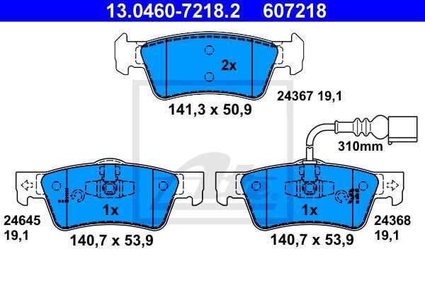 FREN BALATASI ARKA FİŞLİ (GDB1671) VW TRANSPORTER T5 03>