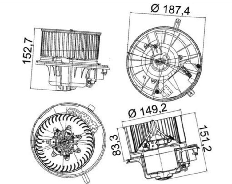 KALORİFER FAN MOTORU VW