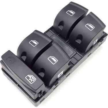CAM AÇMA KAPATMA VE KİLİTLEME DÜĞMESİ SOL 4 LÜ AUDI A3-A6-Q7 1.6 TDI-2.0 TDI 2004>2015