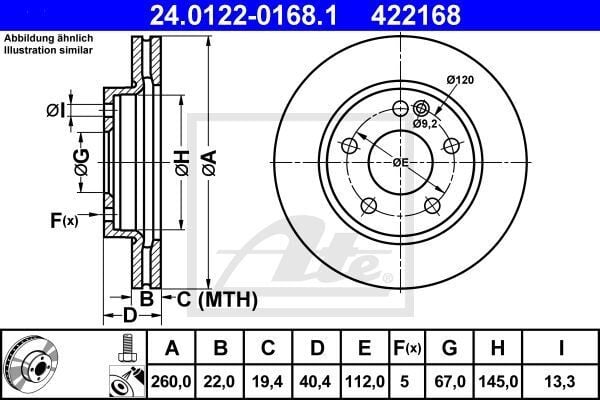 FREN DİSKİ ÖN MERCEDES  W168 A SERISI 1997-2004