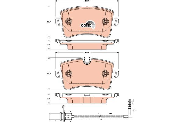 FREN BALATASI ARKA116,4X58,8X17, AUDI A6  11-