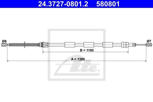 EL FREN TELİ 1386MM PEUGEOT  205 1980>