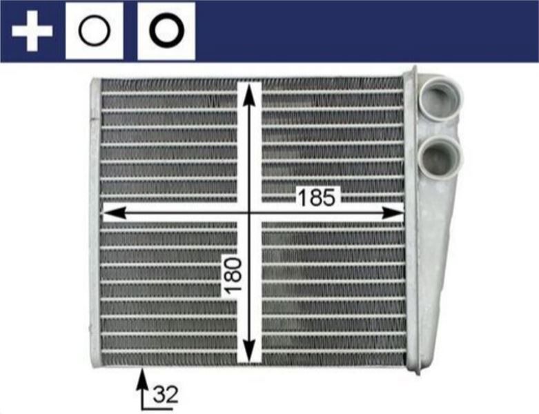 KALORİFER RADYATÖRÜ CAYC CAYB CBAA CFFB VW CADDY III-GOLF V-GOLF VI-JETTA III  2011>