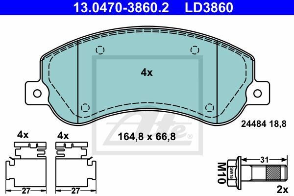 FREN BALATASI ÖN CERAMIC VW AMAROK TRANSIT 2,2 2,4 3,2 06>16