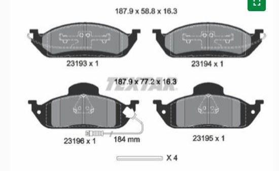 FREN BALATASI ÖN FİŞLİ MERCEDES W163  98>05