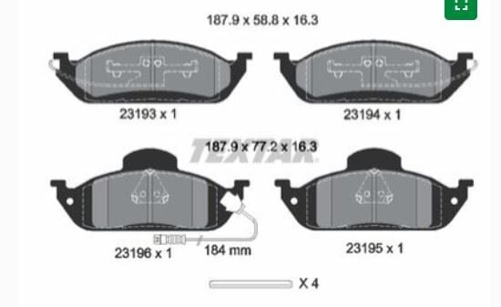 FREN BALATASI ÖN FİŞLİ MERCEDES W163  98>05