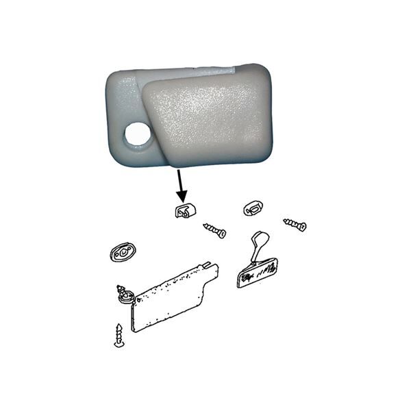 GÜNEŞLİK KLİPSİ BEYAZ SOL VW KAEFER 1200 1300 1500 1600  1966-1973