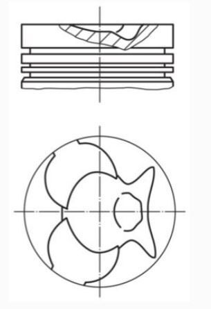 PİSTON SEKMAN (89.00mm) STD (FM 87-70488 STD) MERCEDES VITO.110.D OM.601.970 603.970 603.971 603.972 V230 TD 1996-2003