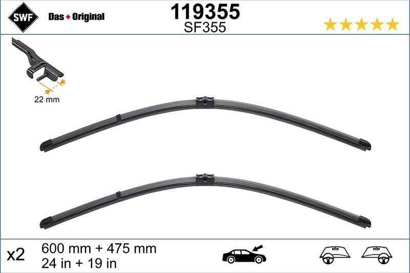 SİLECEK 600MM CM CADDY 04-07-GOLF V 03-05 2 Lİ VW