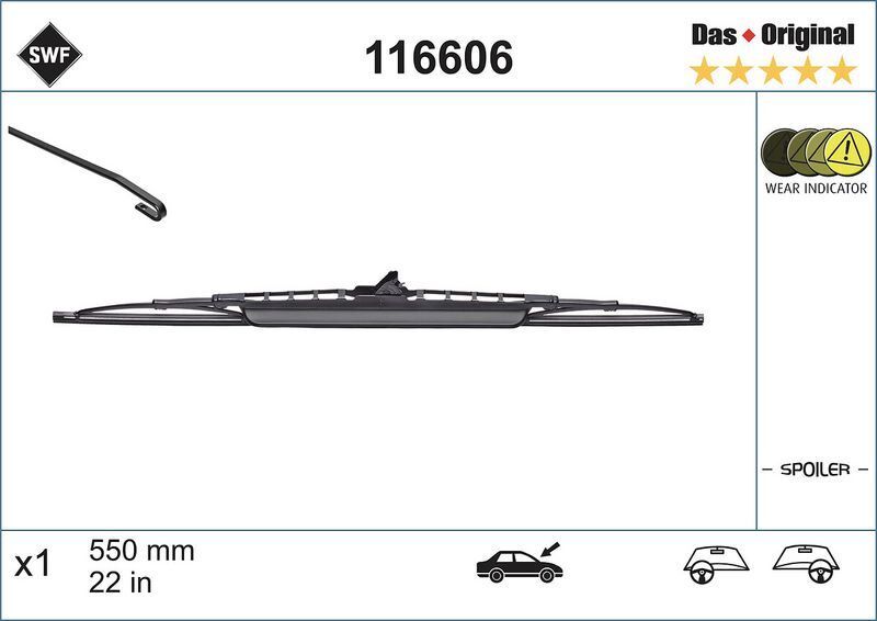 SİLECEK 550 MM FIESTA FOCUS MONDEO TRANSIT MEGANE I COROLLA ACCORD UNIVERSAL  1991>2008