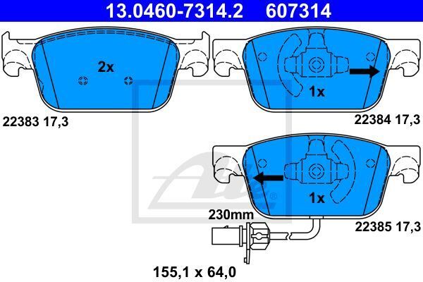 FREN BALATASI ÖN (GDB2127) AUDI A4-A5 2015>