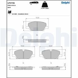 FREN BALATASI INSIGNIA B 1,5 DİZEL ÖN OPEL