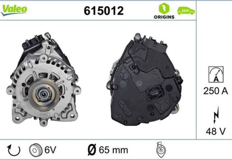 ALTERNATOR GOLF8-PASSAT-TIGUAN-T-ROC 17- (48 VOLT-250 AMPER) VW