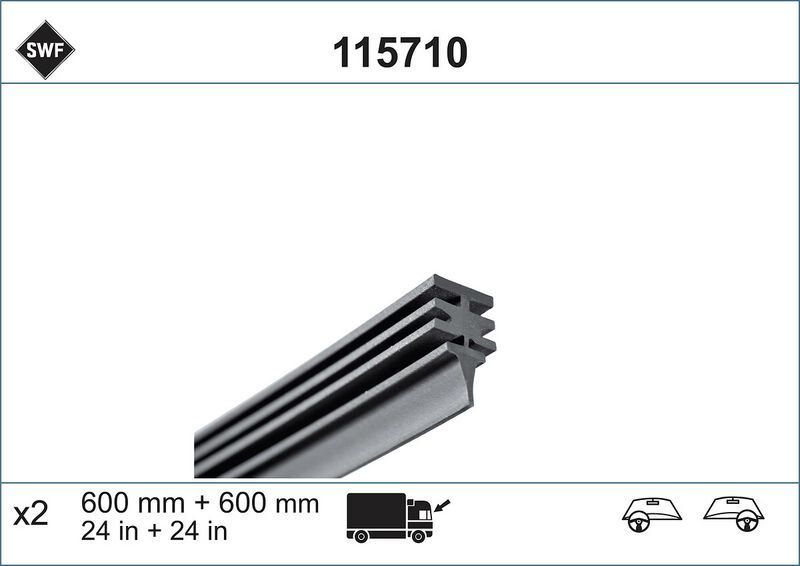 SİLECEK LASTİĞİ HEPSİNE 2 Lİ 60 CM VW