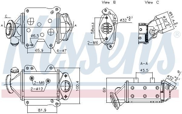 EGR SOĞUTUCUSU CORSA E COMBO D 1.3 D (EURO 6) OPEL NISSENS 989457