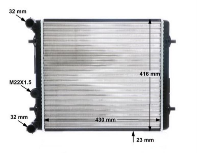 SU RADYATÖRÜ BCA AKQ APE AHW AXP 1.4 16V VW BORA GOLF IV-V 1997-2006