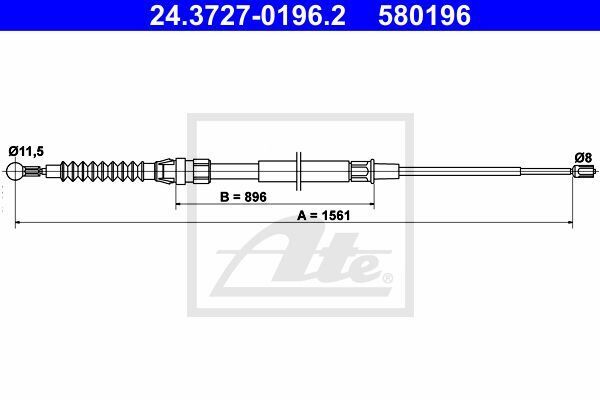 EL FREN TELİ ARKA SAĞ-SOL (1561/896) VW TOURAN 2,0TDI-2,0FSI 2003>2013