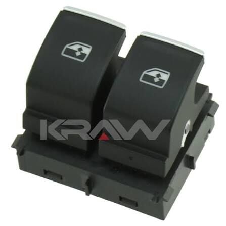 İKİLİ CAM ANAHTARI KIRMIZI-KROM SOL VW SEAT LEON  13>>16