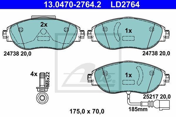 FREN BALATASI ÖN (SERAMIK) VW B7 PASSAT CC SHARAN ALHAMBRA 2010>
