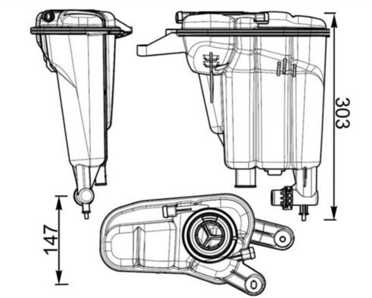 YEDEK SU DEPOSU VW A4-A5 1.8-2.0 TDI 2008>2015