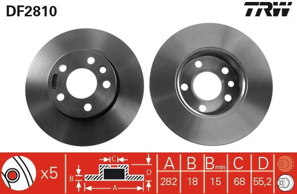 FREN DİSKİ ÖN (TAKIM) VW TRANSPORTER IV 1.8 1.9 2.0 2.5 2.8 1990>2003