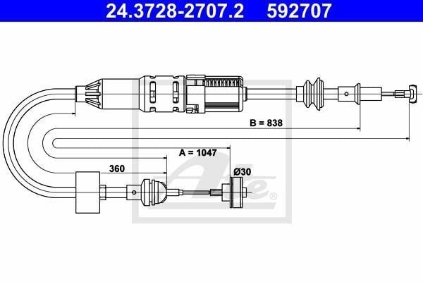 DEBRİYAJ TELİ (1170202800) VW POLO 90-01